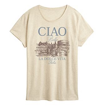 Women's Ciao Bella La Dolce Vita Italia Graphic Tee