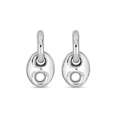Fremada Sterling Silver Mariner Link Drop Earrings