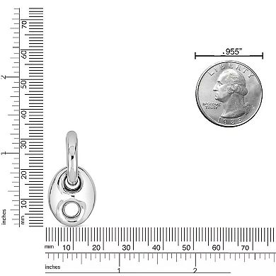 Fremada Sterling Silver Mariner Link Drop Earrings