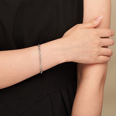 Fremada Sterling Silver Designer Link Bracelet