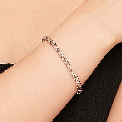 Fremada Sterling Silver Designer Link Bracelet