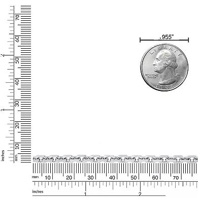 Fremada Sterling Silver Designer Link Chain Necklace