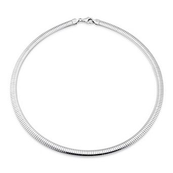 Fremada Sterling Silver 6 mm Omega Chain Necklace