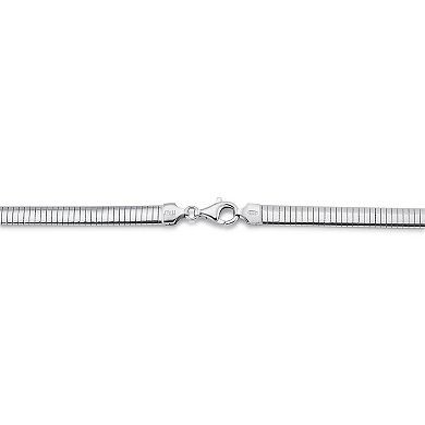 Fremada Sterling Silver 6 mm Omega Chain Necklace