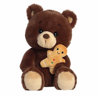 Aurora Small Gingerbread Man Festive Stuffed Animal 10" Barista Bear Holiday
