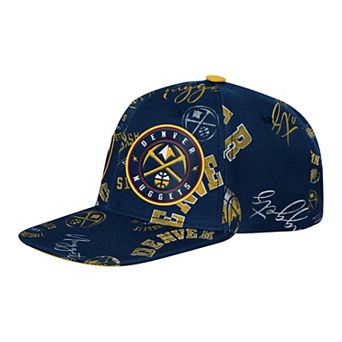 Youth Outerstuff Navy Denver Nuggets Street Hooper Allover Print Snapback Hat