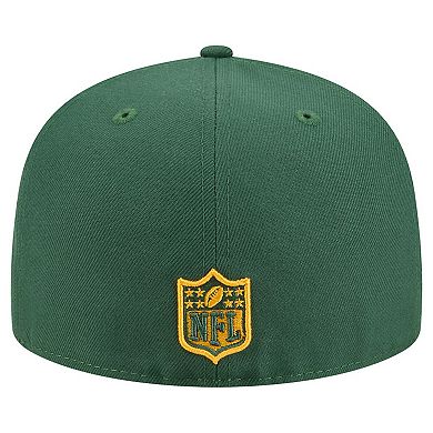 Men's New Era Green Green Bay Packers Tri-Hit 59FIFTY Fitted Hat
