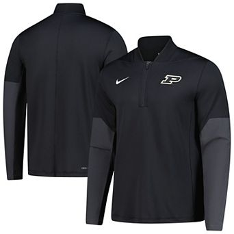 Men's Nike Black Purdue Boilermakers Dri-FIT Half-Zip Pullover