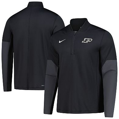 Men's Nike Black Purdue Boilermakers Dri-FIT Half-Zip Pullover