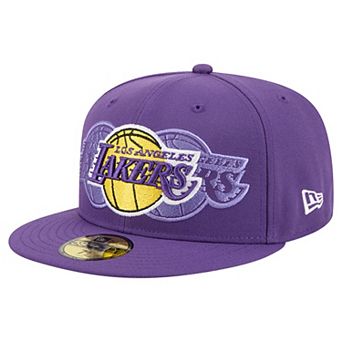 Men's New Era Purple Los Angeles Lakers Tri-Hit 59Fifty Fitted Hat