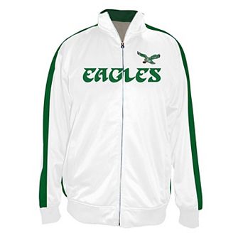 Men's Profile White Philadelphia Eagles Big & Tall Tricot Full-Zip Track Jacket