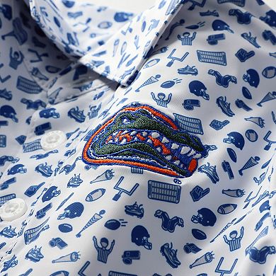 Toddler Garb Royal Florida Gators Tom Allover Print Performance Polo