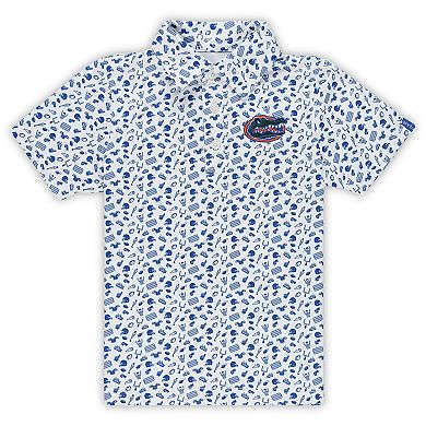 Toddler Garb Royal Florida Gators Tom Allover Print Performance Polo