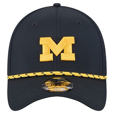 Men's New Era Navy Michigan Wolverines Rope 39THIRTY Flex Hat