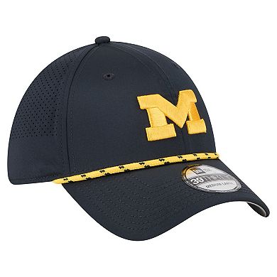 Men's New Era Navy Michigan Wolverines Rope 39THIRTY Flex Hat
