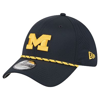 Men's New Era Navy Michigan Wolverines Rope 39THIRTY Flex Hat