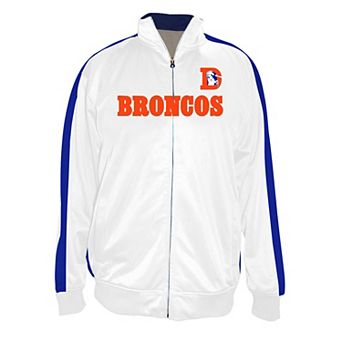 Men's Profile White Denver Broncos Big & Tall Tricot Full-Zip Track Jacket