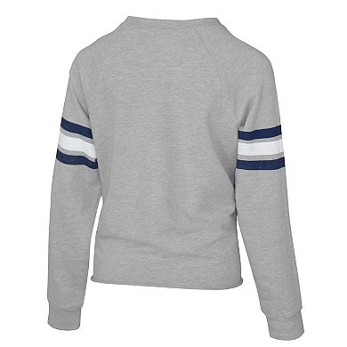 Women's Lauren James Gray Dallas Cowboys Raglan Terry Sweatshirt