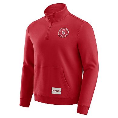 Men's Darius Rucker Collection by Fanatics Crimson Oklahoma Sooners Quarter-Zip Pullover