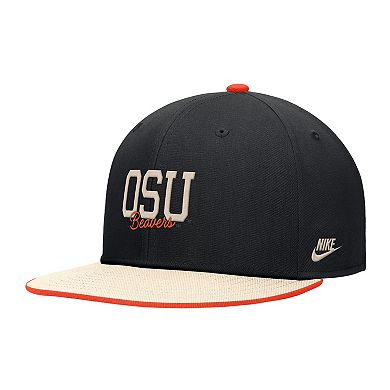 Men's Nike Black Oregon State Beavers Vintage Script Pro Dri-FIT Snapback Hat