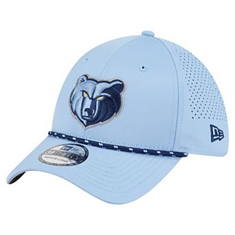 Men's New Era Light Blue Memphis Grizzlies Featherweight Poly Rope Flex 39Thirty Hat