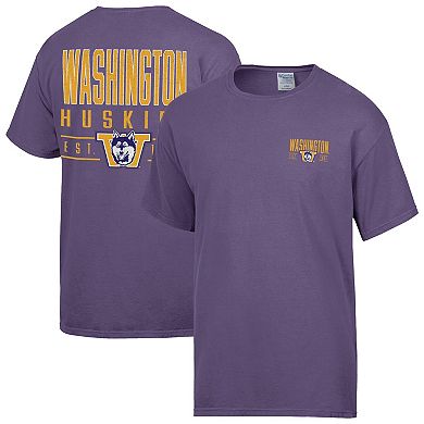 Men's ComfortWash Purple Washington Huskies Big Name T-Shirt