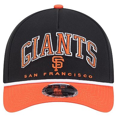 Men's New Era Black/Orange San Francisco Giants Arch 9FORTY A-Frame M-Crown Adjustable Hat