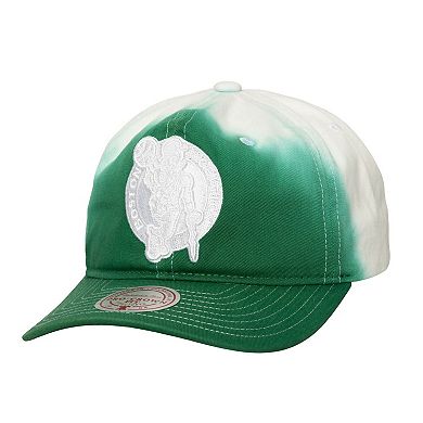 Men's Mitchell & Ness Kelly Green/White Boston Celtics Dip Dye Pro Crown Adjustable Hat