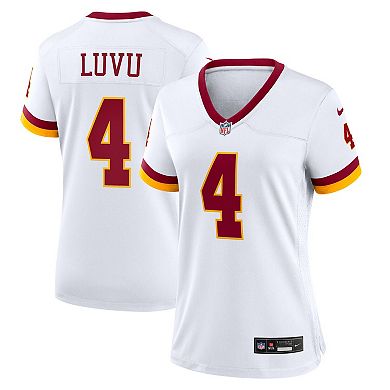 Women's Nike Frankie Luvu White Washington Commanders Game Super Bowl Era Jersey