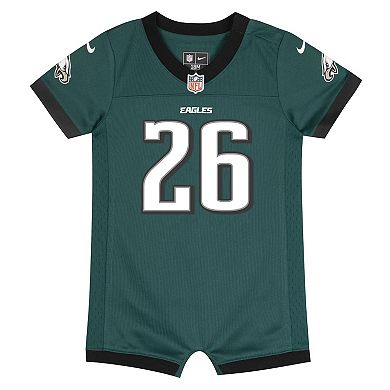 Newborn & Infant Nike Saquon Barkley Midnight Green Philadelphia Eagles Game Romper Jersey