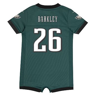 Newborn & Infant Nike Saquon Barkley Midnight Green Philadelphia Eagles Game Romper Jersey