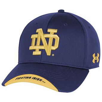 Men's Under Armour Navy Notre Dame Fighting Irish Sideline Blitzing Accent Adjustable Hat