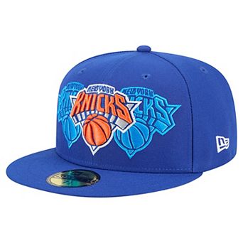 Men's New Era Blue New York Knicks Tri-Hit 59Fifty Fitted Hat