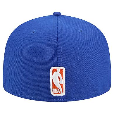 Men's New Era Blue New York Knicks Tri-Hit 59Fifty Fitted Hat