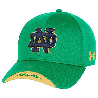 Men's Under Armour Green Notre Dame Fighting Irish Sideline Blitzing Accent Adjustable Hat