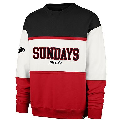 Men's '47 White Atlanta Falcons Sundays Breeze By Maximalist Sweatshirt