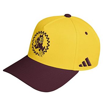 Men's adidas Gold/Maroon Arizona State Sun Devils Throwback A-Frame Snapback Hat