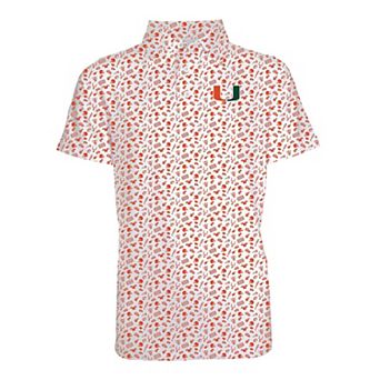 Toddler Garb Orange Miami Hurricanes Tom Allover Print Performance Polo