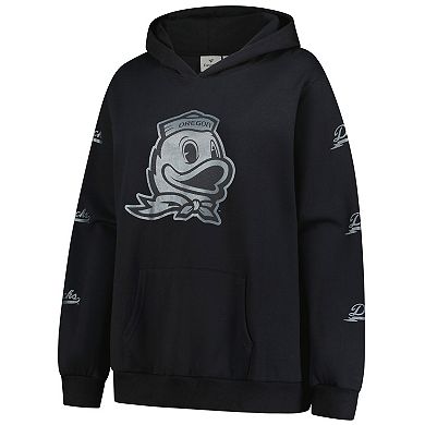 Women's Fanatics Black Oregon Ducks Plus Size Sleeve Hit Pullover Hoodie