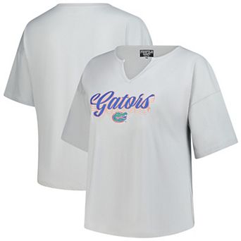 Women's Fanatics Gray Florida Gators Plus Size Winning Gear Notch Neck T-Shirt