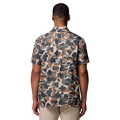 Men's Columbia Camo Clemson Tigers Super Slack Tide Omni-Wick Button-Up Shirt