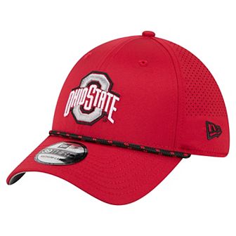 Men's New Era Scarlet Ohio State Buckeyes Rope 39THIRTY Flex Hat