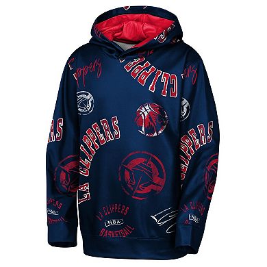 Youth Outerstuff Navy LA Clippers Moving Violation Hoodie