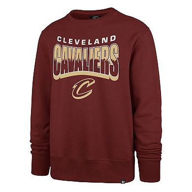Unisex '47 Wine Cleveland Cavaliers Brush By Headline Crewneck Sweatshirt