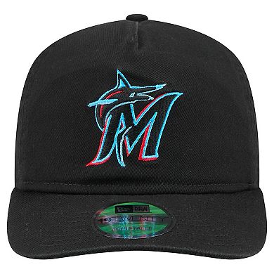 Men's New Era Black Miami Marlins Team 19TWENTY Adjustable Hat