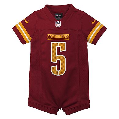 Newborn & Infant Nike Jayden Daniels Burgundy Washington Commanders Game Romper Jersey