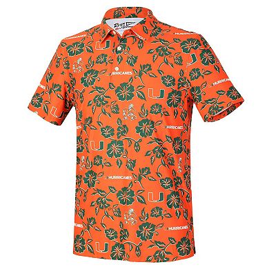 Men's Reyn Spooner Orange Miami Hurricanes Pua Performance Polo