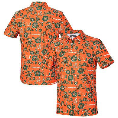 Men's Reyn Spooner Orange Miami Hurricanes Pua Performance Polo