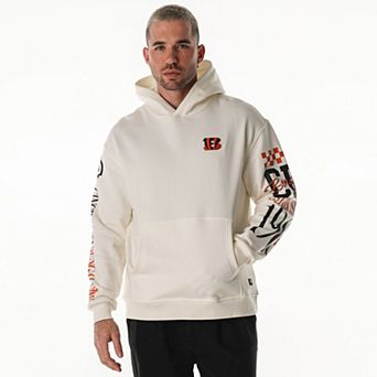 Unisex The Wild Collective Cream Cincinnati Bengals Stacked Graphic Sleeve Fleece Hoodie