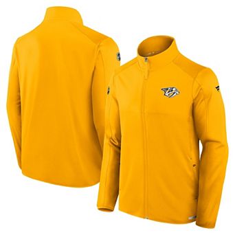 Men's Fanatics Gold Nashville Predators Authentic Pro Rink Fleece Full-Zip Jacket